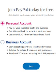 paypal personal account